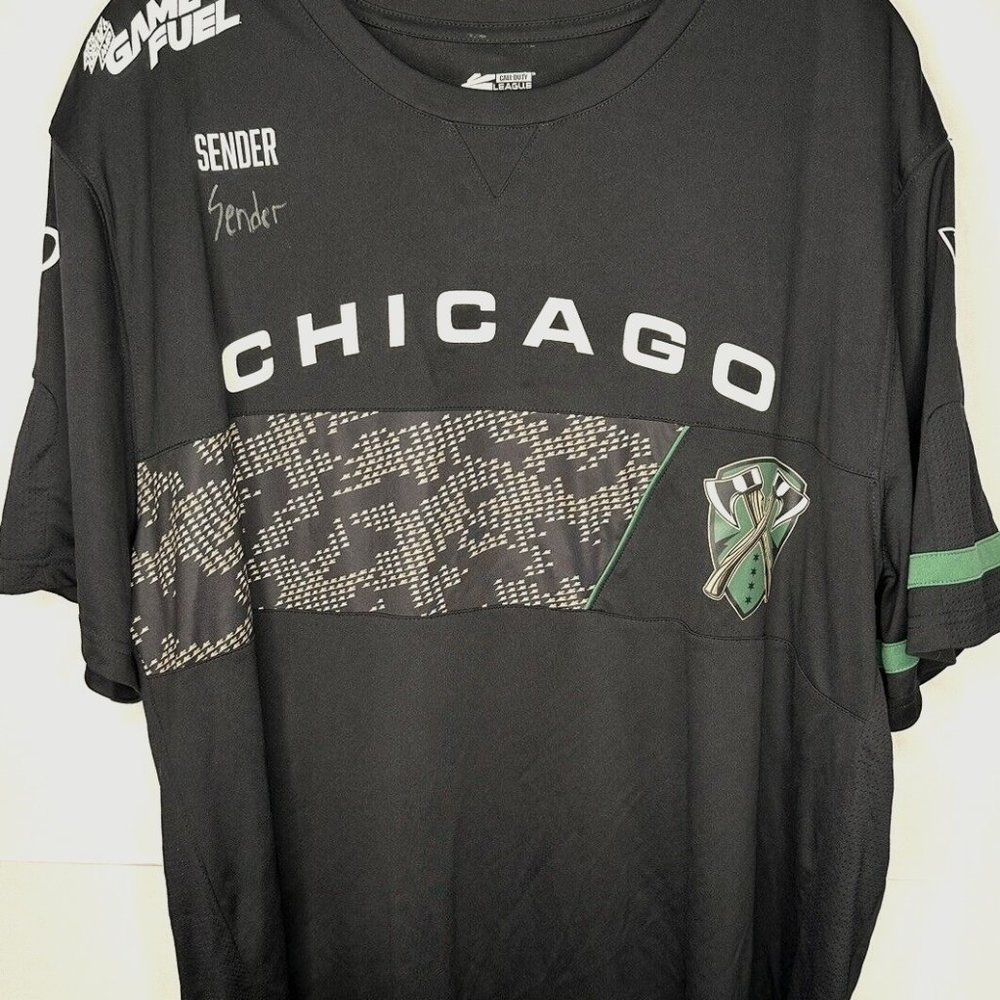 Chicago Huntsman Team Player Jersey Signed By Sender Black Men's 2XL EUC CDL